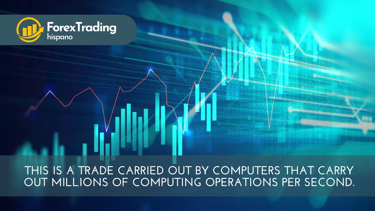 This is a trade carried out by computers that carry out millions of computing operations per second